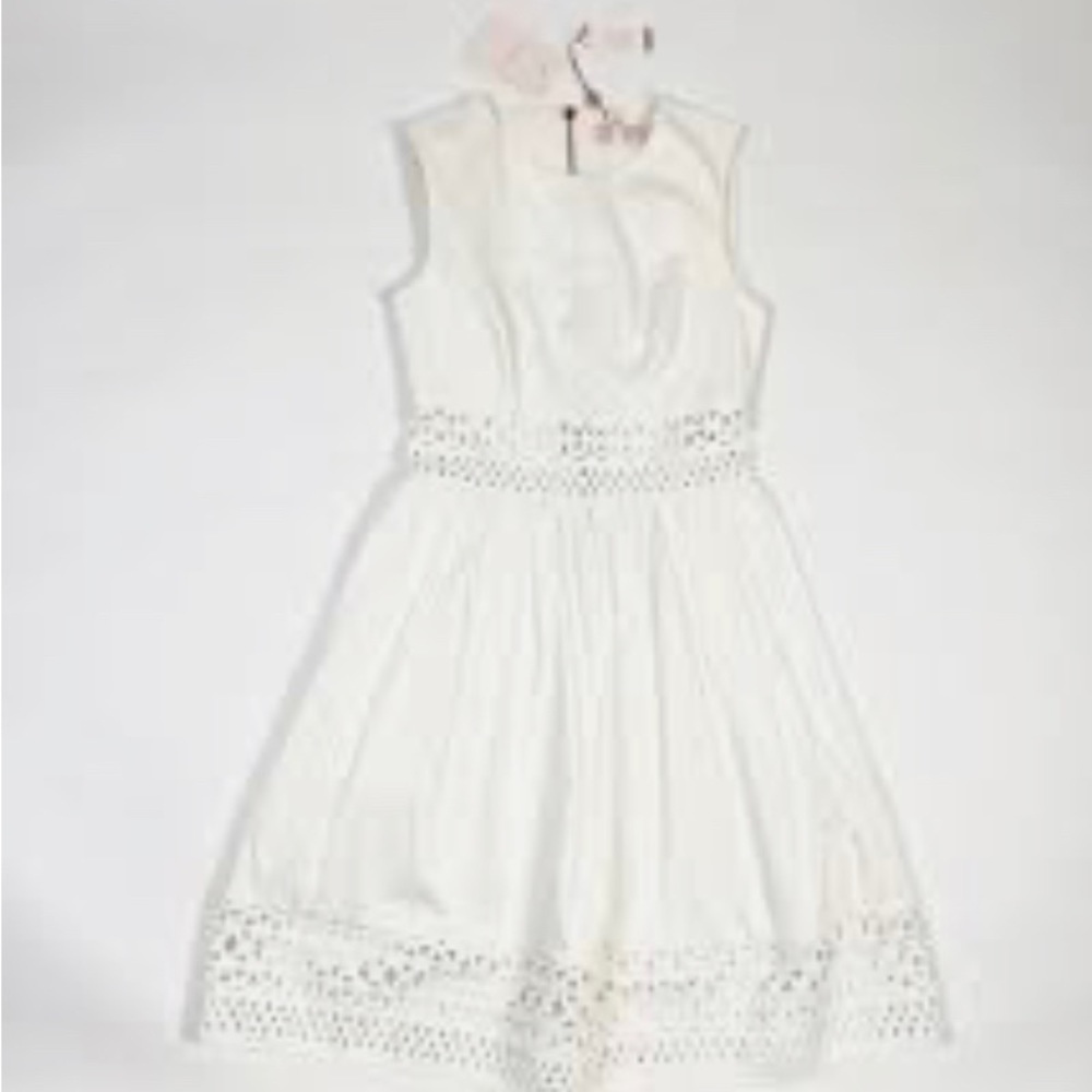 Ted Baker Dayzey dress, lace cutout, fit and flare, bateau neckline, *NWT* sz 4